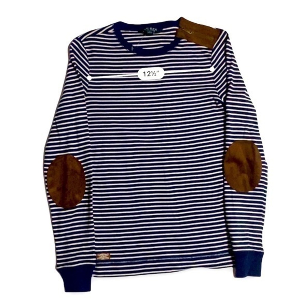 RALPH LAUREN ELBOW PATCH TOP